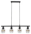 Poczwórna lampa wisząca Indiana czarny | brąz 4xE14 Rabalux 5284 | 5998250352848 noxbox lampynox www.lampynox.pl