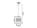 Lampa wisząca Indiana czarny | brąz Ø 22cm E27 Rabalux 5283 | 5998250352831 noxbox lampynox www.lampynox.pl