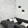 Kinkiet ścienny kwadratowy Kaunas czarny mat G9 Rabalux 7017 | 5998250370170 noxbox lampynox www.lampynox.pl