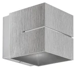 Kaunas aluminium szczotkowane G9 Kinkiet ścienny kwadratowy
