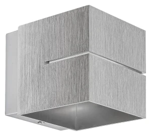 Kaunas aluminium szczotkowane G9 Kinkiet ścienny kwadratowy