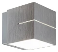 Kinkiet ścienny kwadratowy Kaunas aluminium szczotkowane G9 Rabalux 7019 | 5998250370194 noxbox lampynox www.lampynox.pl