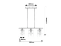 Lampa wisząca potrójna Miroslaw chrom satyna 3xE27 Rabalux 3580 | 5998250335803 noxbox lampynox www.lampynox.pl