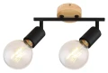 Spot Pablo czarny | brąz 2xE27 Rabalux 3977 | 5998250339771 noxbox lampynox www.lampynox.pl
