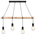 Lampa wisząca Pablo czarny | brąz 4xE27 Rabalux 3980 | 5998250339801 noxbox lampynox www.lampynox.pl