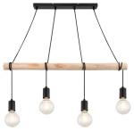 Pablo czarny | brąz 4xE27 Lampa wisząca