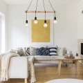Lampa wisząca Pablo czarny | brąz 4xE27 Rabalux 3980 | 5998250339801 noxbox lampynox www.lampynox.pl
