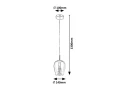 Lampa wisząca Petunia Chrom | Szkło przydymione E27 Rabalux 5252 | 5998250352527 noxbox lampynox www.lampynox.pl