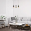 Lampa wisząca Petunia Chrom | Szkło przydymione E27 Rabalux 5252 | 5998250352527 noxbox lampynox www.lampynox.pl