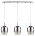 Lampa wisząca Petunia Chrom | Szkło przydymione 3xE27 Rabalux 5253 | 5998250352534 noxbox lampynox www.lampynox.pl