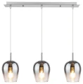 Lampa wisząca Petunia Chrom | Szkło przydymione 3xE27 Rabalux 5253 | 5998250352534 noxbox lampynox www.lampynox.pl
