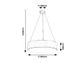 Lampa wisząca Renata czarny mat Ø 45cm Rabalux 5082 | 5998250350820 noxbox lampynox www.lampynox.pl