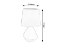 Lampka nocna Wendy brąz Ø 20cm E14 Rabalux 5221 | 5998250352213 noxbox lampynox www.lampynox.pl