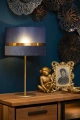 Lampka nocna stołowa EXTRAVAGANZA TUSSE Niebieska Ø 30cm E27 Lucide 10509/81/35 | 5411212105653 noxbox lampynox www.lampynox.pl