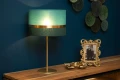 Lampka nocna stołowa EXTRAVAGANZA TUSSE Turkus Ø 30cm E27 Lucide 10509/81/33 | 5411212105646 noxbox lampynox www.lampynox.pl