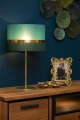 Lampka nocna stołowa EXTRAVAGANZA TUSSE Turkus Ø 30cm E27 Lucide 10509/81/33 | 5411212105646 noxbox lampynox www.lampynox.pl