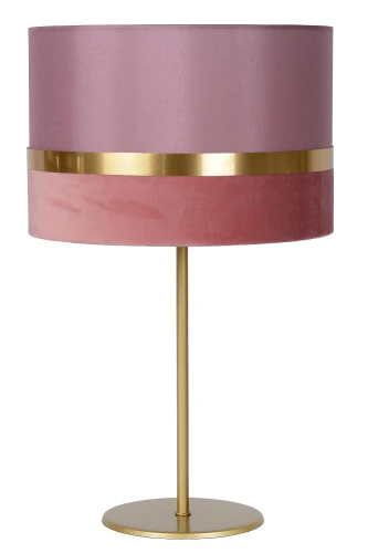 Lampka nocna stołowa EXTRAVAGANZA TUSSE Różowa Ø 30cm E27 Lucide 10509/81/66 | 5411212105660 noxbox lampynox www.lampynox.pl