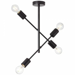 ELVERA Czarna mat E27 Lampa sufitowa Brilliant 99082/06