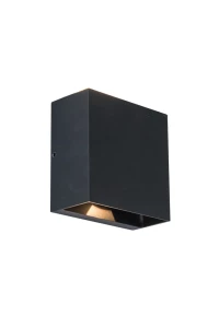 GEMINI BEAMS czarny mat LED 10W 3000K IP54 Kinkiet zewnętrzny regulowany