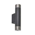 Zircon czarny mat | srebrny 2xGU10 Kinkiet ścienny