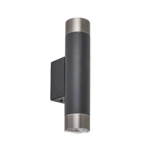 Zircon czarny mat | srebrny 2xGU10 Kinkiet ścienny