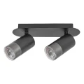 Spot Zircon czarny mat | srebrny 2xGU10 Rabalux 5070 | 5998250350707 noxbox lampynox www.lampynox.pl