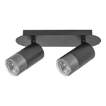 Zircon czarny mat | srebrny 2xGU10 Spot