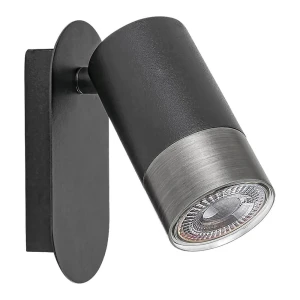 Zircon czarny mat | srebrny GU10 Kinkiet ścienny regulowany