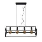FABIAN Czarny 4xE27 Lampa wisząca