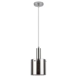 Donati Chrom | Szary przydymiony E27 Lampa wisząca