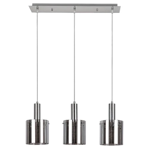 Lampa wisząca Donati Chrom | Szary przydymiony 3xE27 Rabalux 5250 | 5998250352503 noxbox lampynox www.lampynox.pl