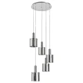 Lampa wisząca Donati Chrom | Szary przydymiony Ø 42cm 5xE27 Rabalux 5251 | 5998250352510 noxbox lampynox www.lampynox.pl