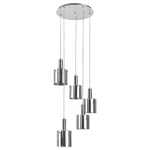 Donati Chrom | Szary przydymiony Ø 42cm 5xE27 Lampa wisząca