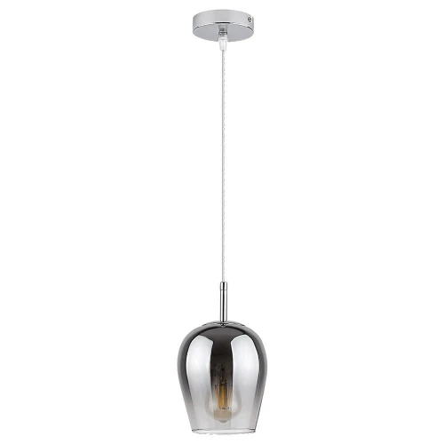 Lampa wisząca Petunia Chrom | Szkło przydymione E27 Rabalux 5252 | 5998250352527 noxbox lampynox www.lampynox.pl