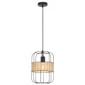 Lampa wisząca Indiana czarny | brąz Ø 22cm E27 Rabalux 5283 | 5998250352831 noxbox lampynox www.lampynox.pl