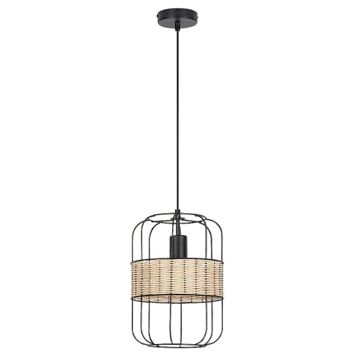 Lampa wisząca Indiana czarny | brąz Ø 22cm E27 Rabalux 5283 | 5998250352831 noxbox lampynox www.lampynox.pl
