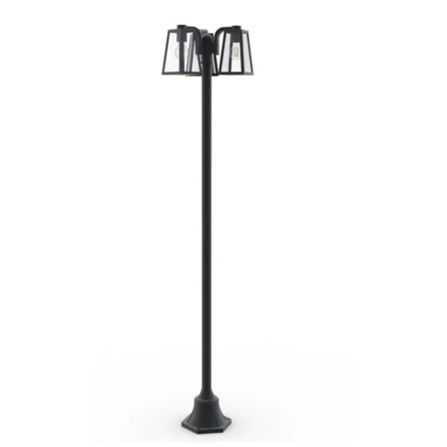 Lampa ogrodowa potrójna FIA Czarny mat 3xE27 wys. 1,9m. IP44 Lutec 7290903012 | 6939412070698 noxbox lampynox www.lampynox.pl