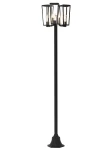 PINE czarny mat 3xE27 wys. 1,98m. IP44 Lampa ogrodowa potrójna