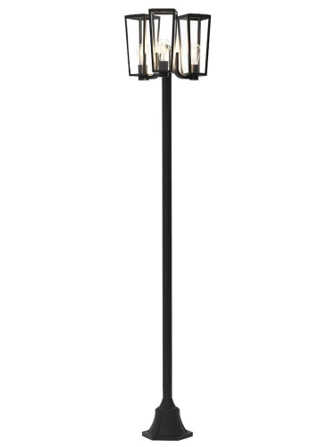 Lampa ogrodowa potrójna PINE czarny mat 3xE27 wys. 1,98m. IP44 Lutec 7196603012 | 6939412070667 noxbox lampynox www.lampynox.pl
