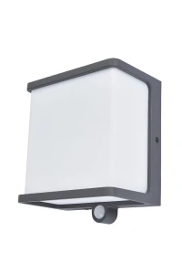 DOBLO  - CZUJNIK PIR zasilanie solarne Antracyt 12W 4000K IP44 Kinkiet zewnętrzny