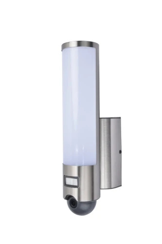Kinkiet zewnętrzny z kamerą zarządzany aplikacją ELARA stalowa - kamera, czujnik PIR LUTEC CONNECT LED 17W 2700-6500K Lutec 5267106001 | 6939412014043 noxbox lampynox www.lampynox.pl