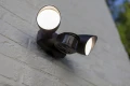 Naświetlacz podwójny SHRIMP Czarny mat LED 23,5W Czujnik ruchu PIR IP54 4000K Lutec 7622222012 | 6939412055916 noxbox lampynox www.lampynox.pl