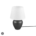 ABBY Nikiel | Biały śr. 18cm E14 Lampka stołowa RL R50601001