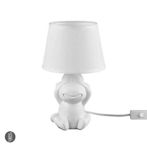 Lampka stołowa ABU Monkey Biały śr. 17cm. E14 RL R50851001 | 4017807503548 noxbox lampynox www.lampynox.pl