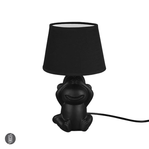Lampka stołowa ABU Monkey Czarny śr. 17cm. E14 RL R50851002 | 4017807503555 noxbox lampynox www.lampynox.pl