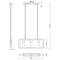 Lampa wisząca AGRA Brąz | Czarny mat 3xE27 Trio 313800332 | 4017807502855 noxbox lampynox www.lampynox.pl