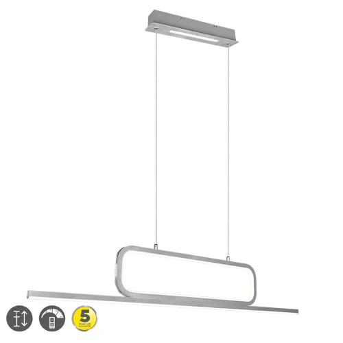 Lampa wisząca AICK Aluminium szczotkowane LED 38W 3000K ściemnialna Trio 327210305 | 4017807504200 noxbox lampynox www.lampynox.pl