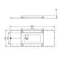 Plafon Panel ALPHA Tytanowy szer.80cm. LED 34W 3000K RL RL R62328087 | 4017807501902 noxbox lampynox www.lampynox.pl