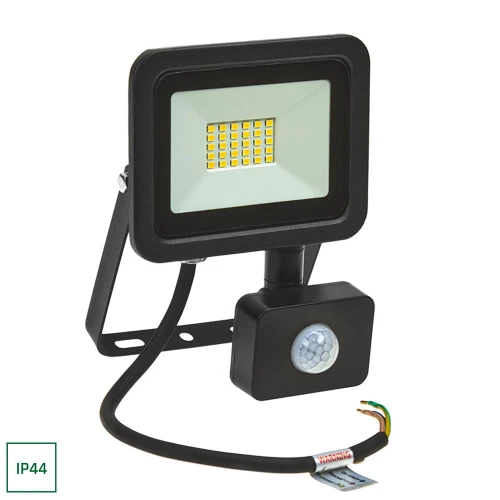 Naświetlacz NOCTIS LUX 2 czarny 20W CW czujnik PIR 230V IP44 Spectrum SLI029038CW_CZUJNIK | 5902650544369 noxbox lampynox www.lampynox.pl