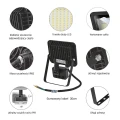 Naświetlacz NOCTIS LUX 2 czarny 20W WW czujnik PIR 230V IP44 Spectrum SLI029038WW_CZUJNIK | 5902650544406 noxbox lampynox www.lampynox.pl